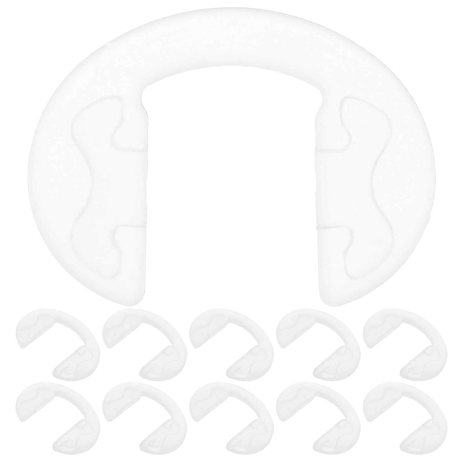 Clear silicone nose pad cover close-up for eyeglasses