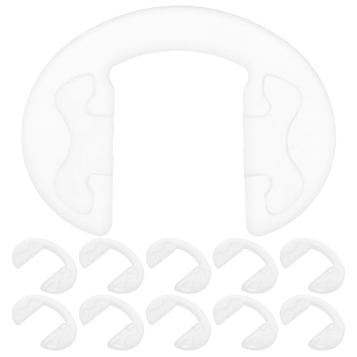 Clear silicone nose pad cover close-up for eyeglasses