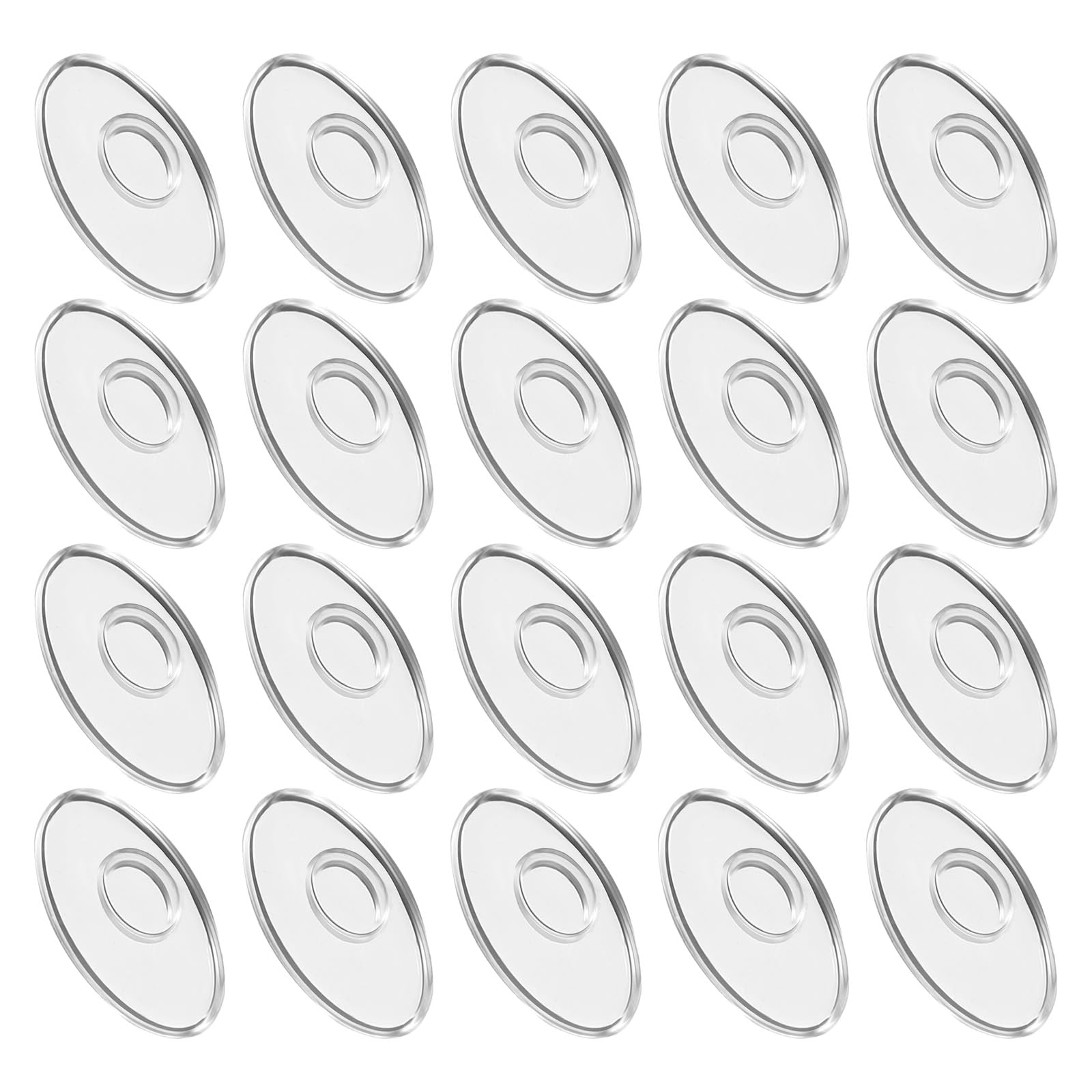 Clear silicone eyeglasses nose pads 11x7mm