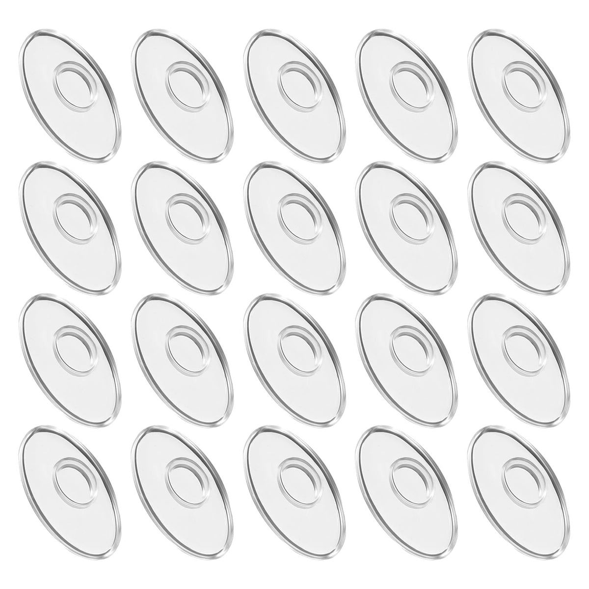 Clear silicone eyeglasses nose pads 11x7mm