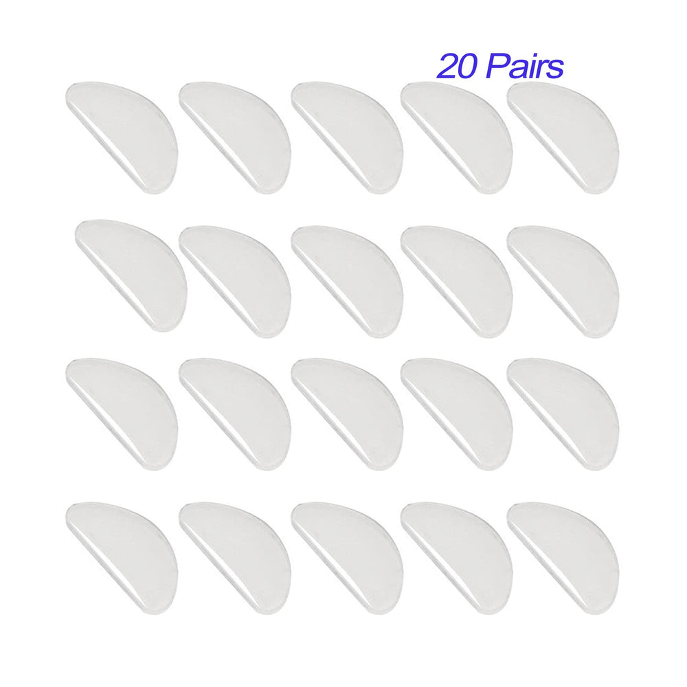 20-pairs package showing clear and black nose pads