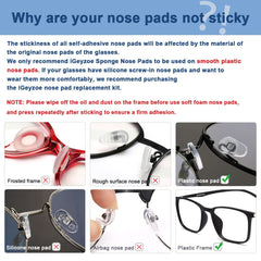 Close-up of self-adhesive foam nose pads