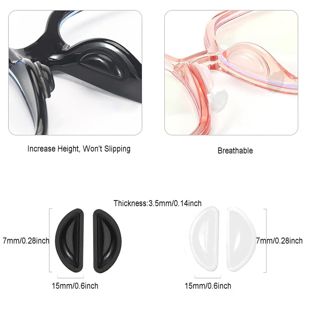Adhesive 3.5mm silicone nose pads for glasses in clear