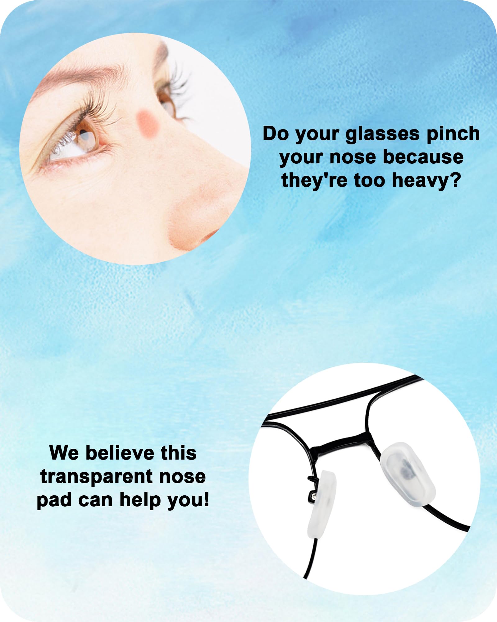 Slip-on nose pad covers for most eyeglasses