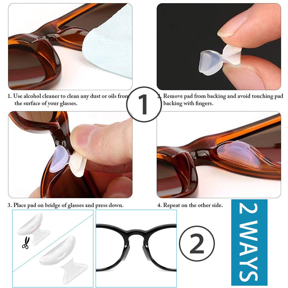 Nose pad adhesive back for easy application