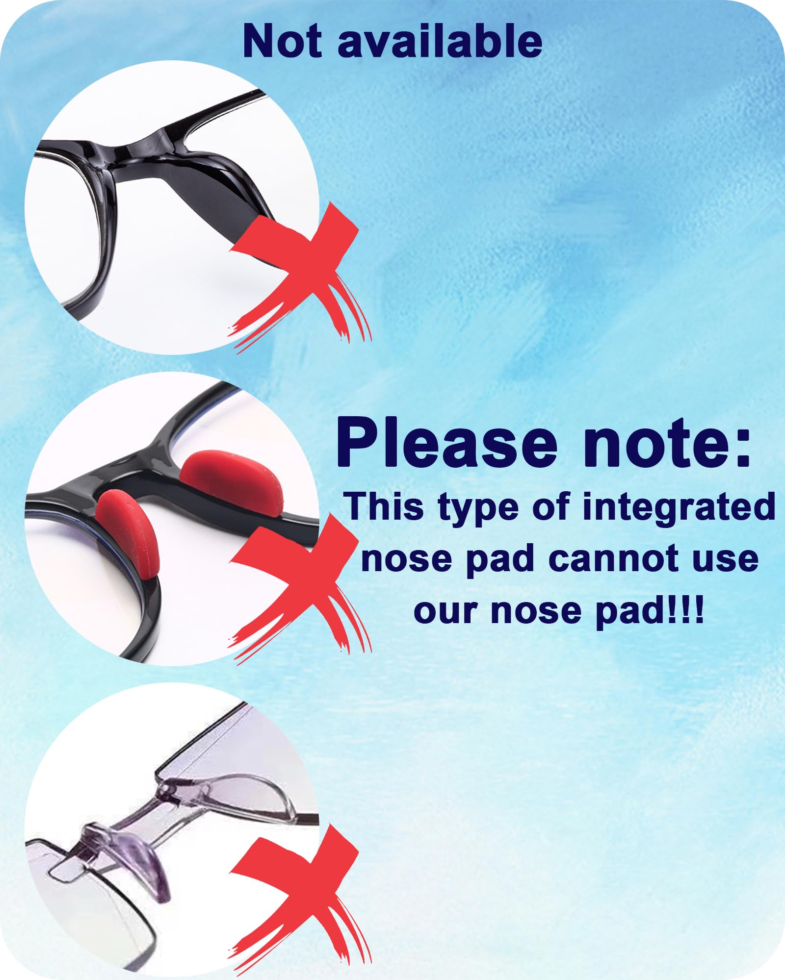 Measurement: nose pad size 17mm by 9mm by 3mm