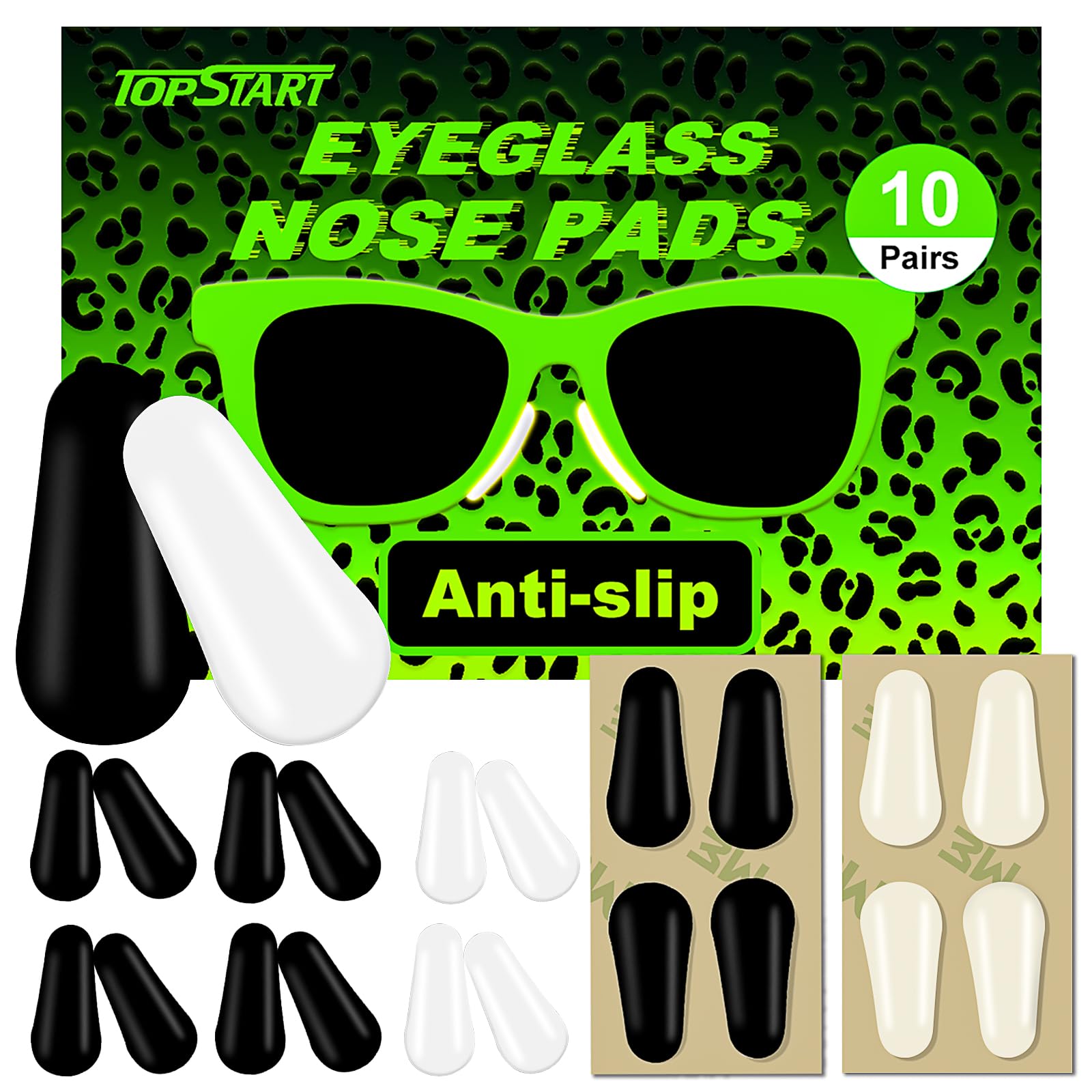 Close-up of 1.6mm ultra-thin silicone nose pads for glasses