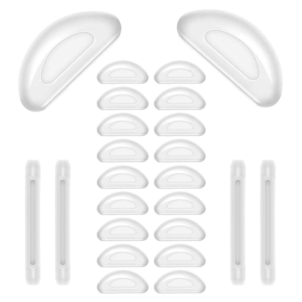 10 pairs of silicone nose pads for eyeglasses