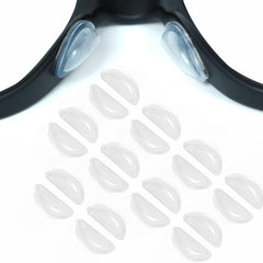 10 pairs of white silicone adhesive nose pads for glasses and sunglasses