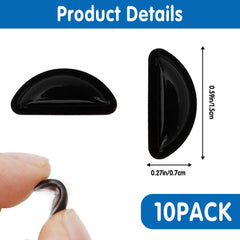 Adhesive back nose pads for plastic frames