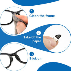 Non-slip black silicone nose pads for glasses