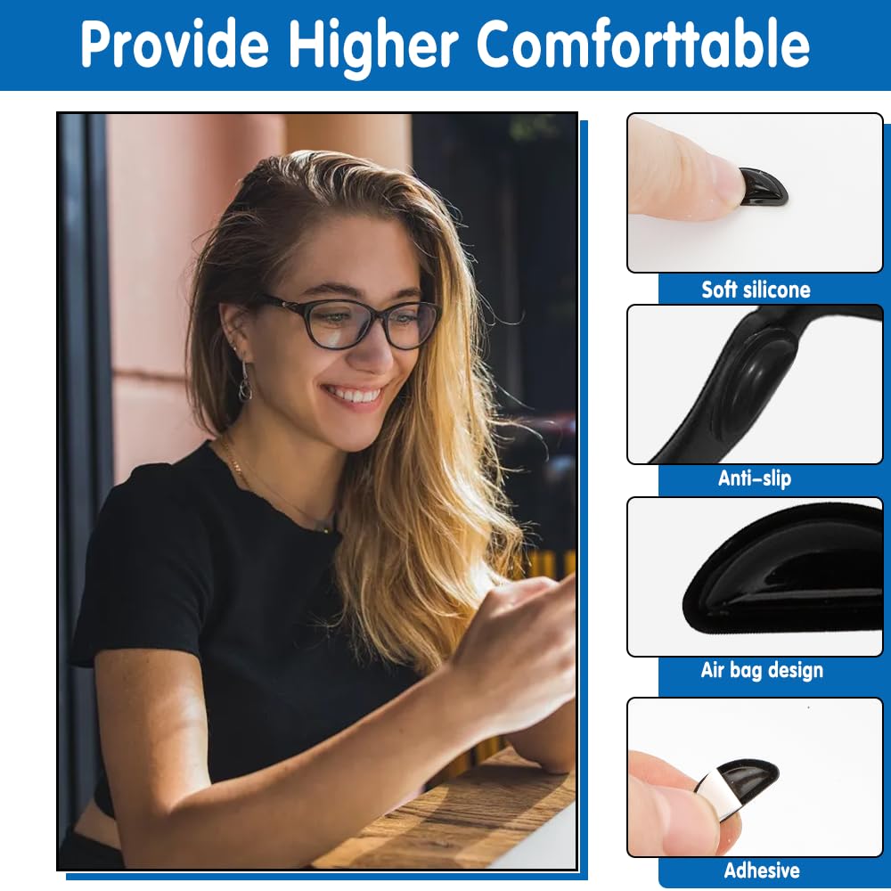 Close-up view of silicone air bag nose pads