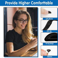 Close-up view of silicone air bag nose pads