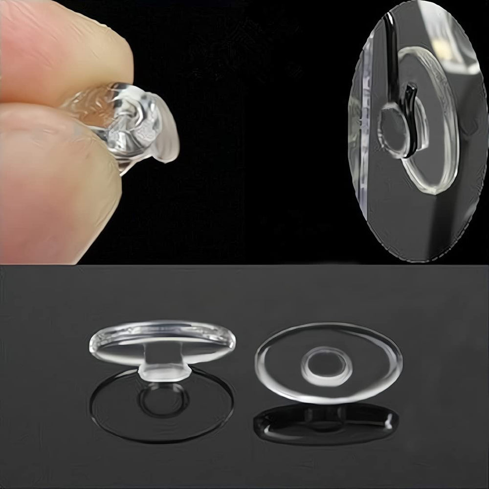 Five pairs of 13mm soft silicone eyeglasses nose pads