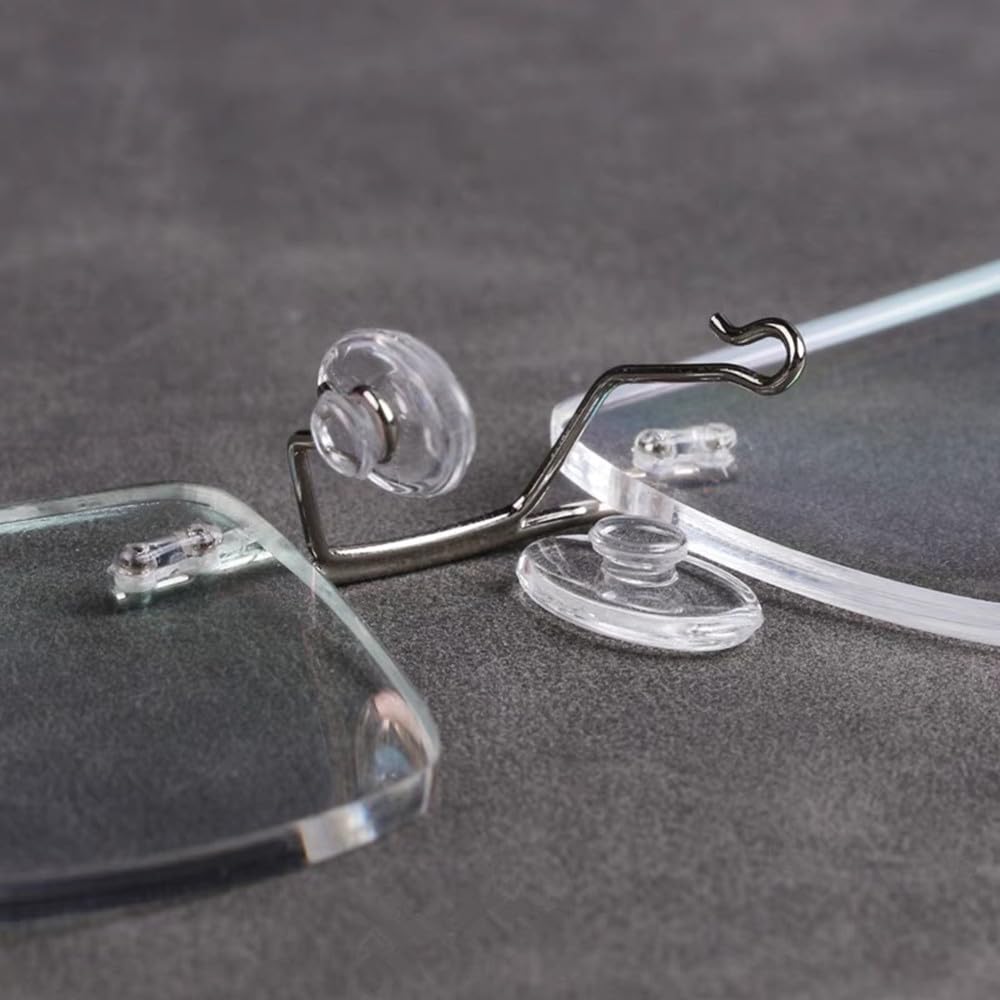 Push-in nose pads for rimless/frameless eyewear, 13mm