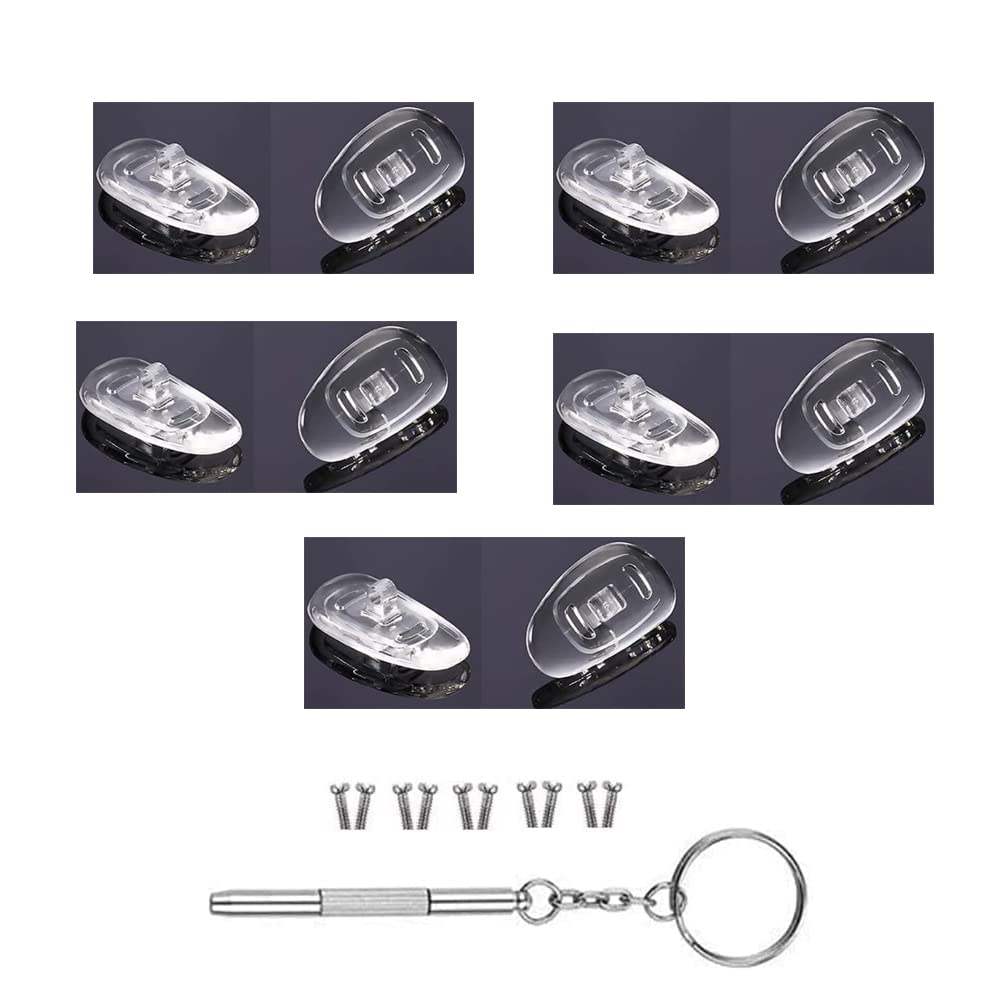 15mm D-shaped silicone nose pad pair for glasses (left and right included)