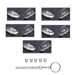 15mm D-shaped silicone nose pad pair for glasses (left and right included)