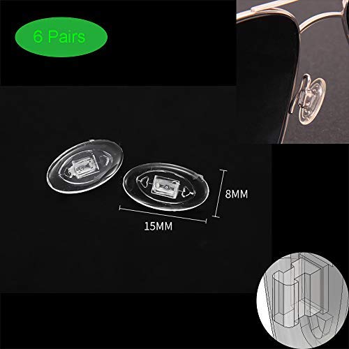 Oval silicone nose pads 15mm with 8mm width