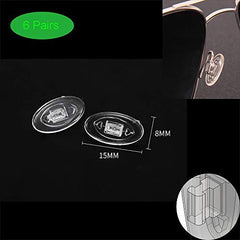 Oval silicone nose pads 15mm with 8mm width