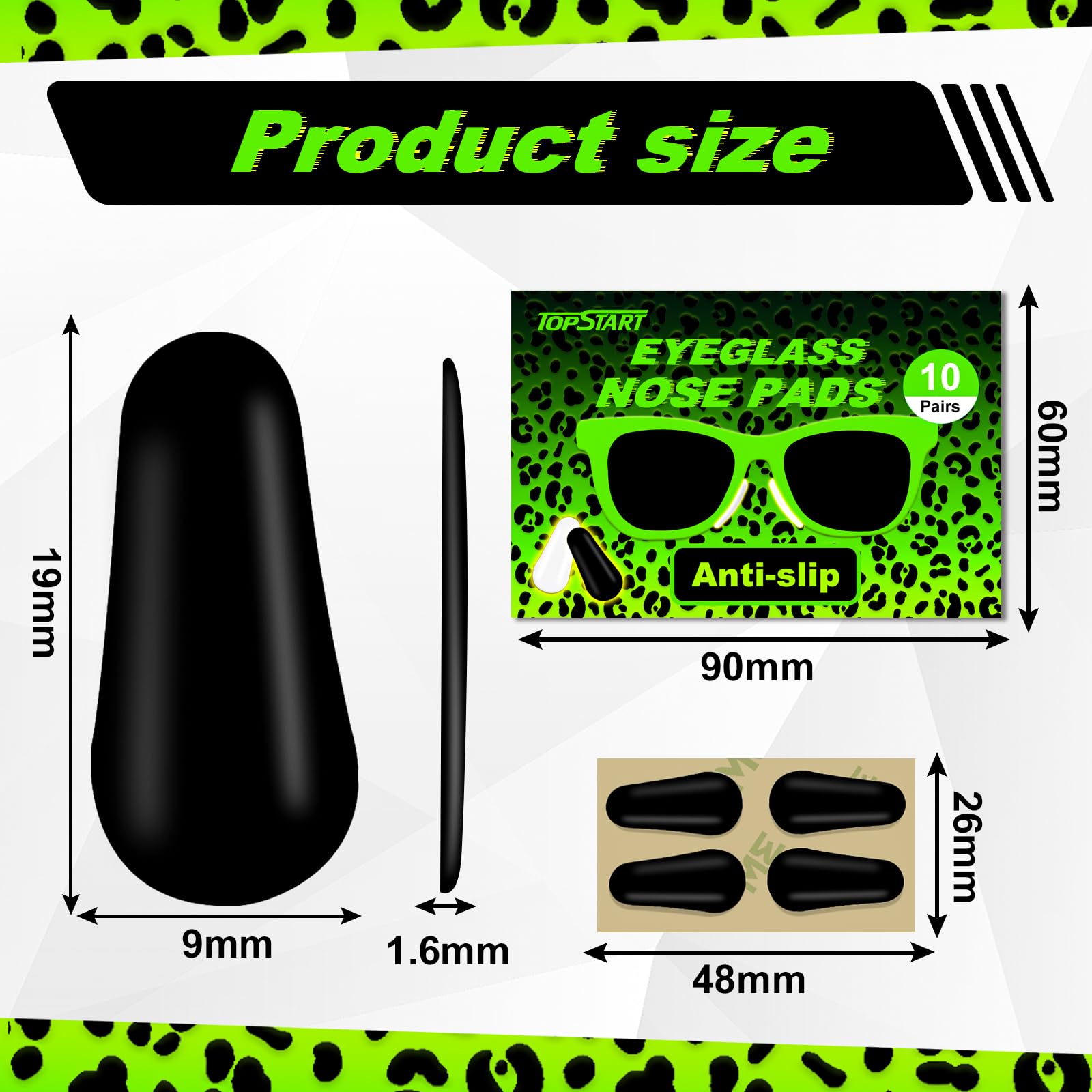 3M adhesive anti-slip backing for silicone nose pads