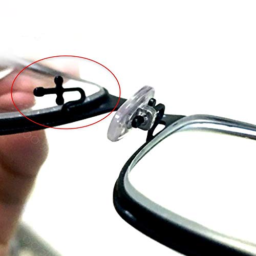 Replacement nose pads for glasses, cross-shaped bridge pad, set of 2 pairs
