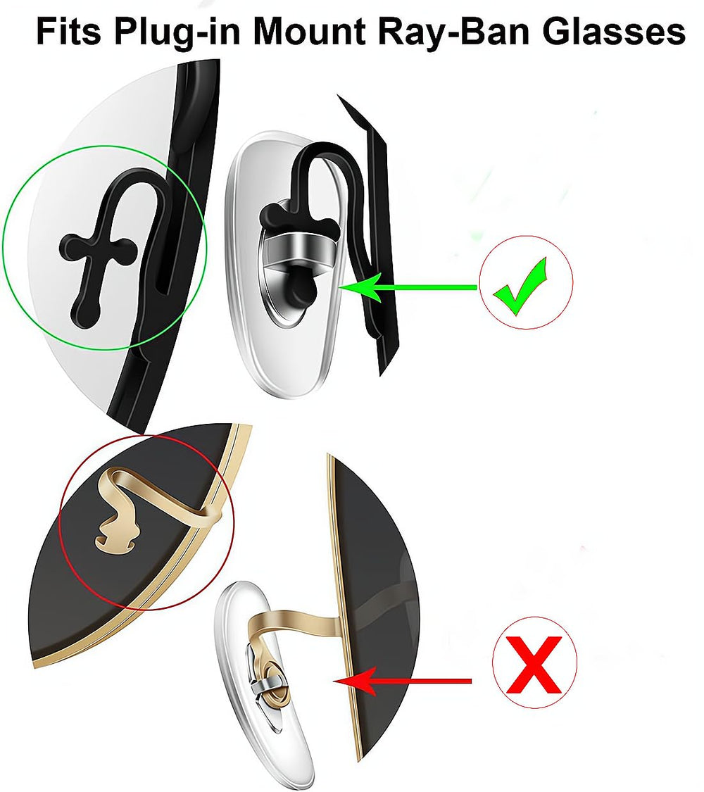 Replacement nose pads in silver for RB4071 and similar eyewear