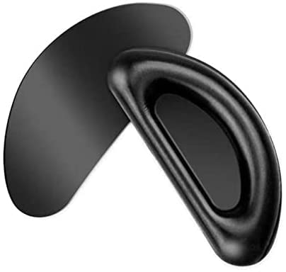 Close-up of ergonomic D-shaped silicone nose pad