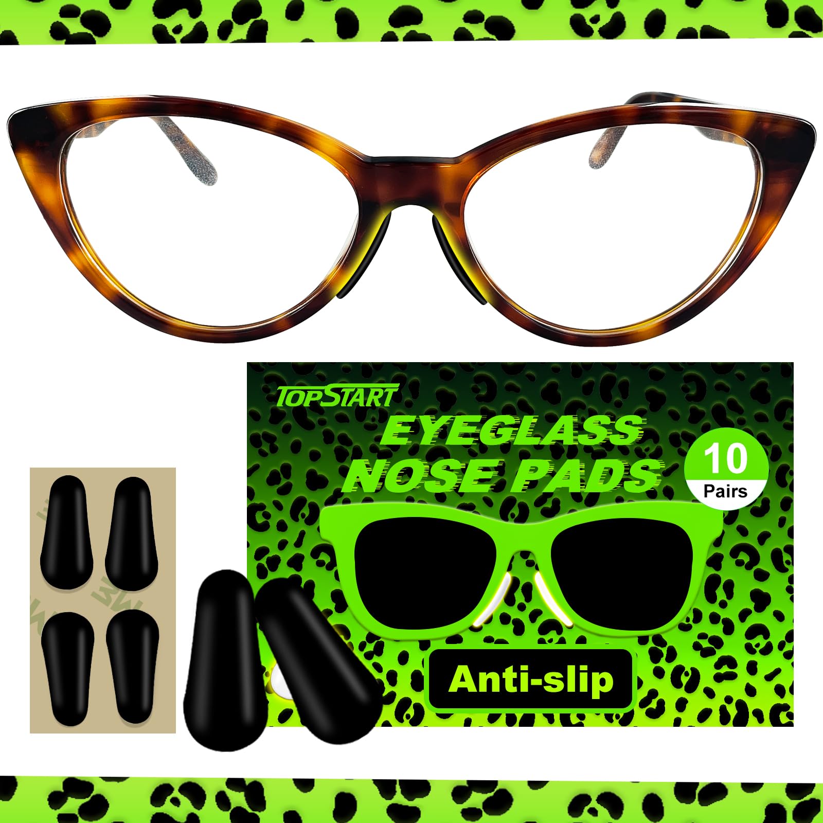 20-piece silicone nose pad kit with storage case