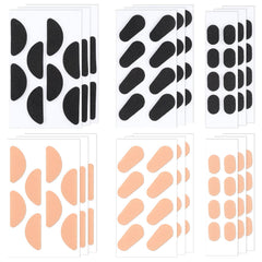 72 pairs of eyeglass nose pads including D-shaped, oval, and waterdrop shapes