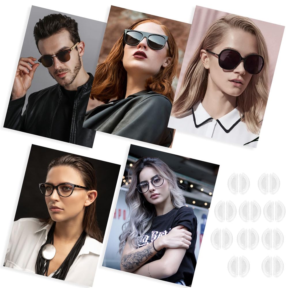 Black color nose pads option for eyeglasses