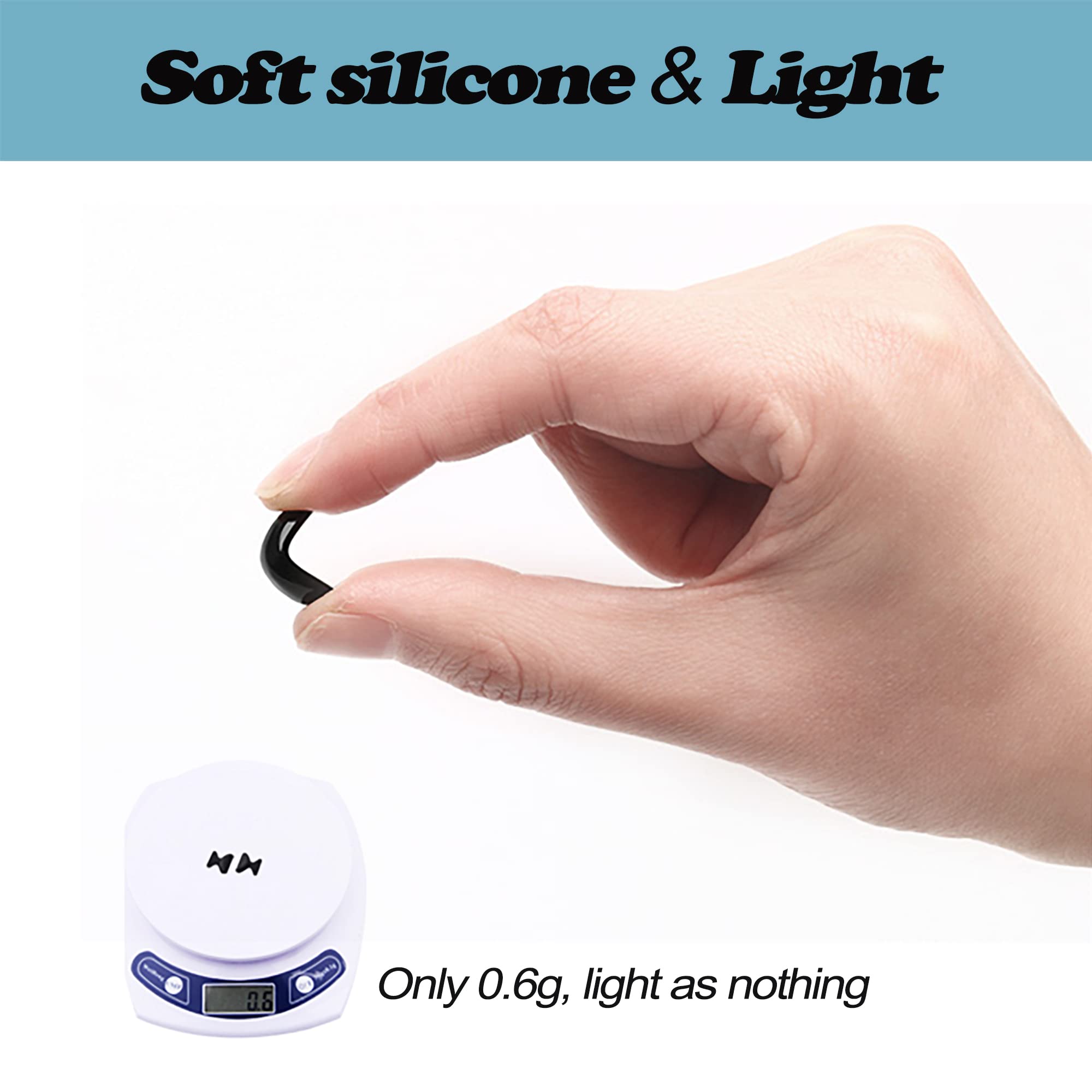 Anti-slip adhesive nose pads on a glasses frame