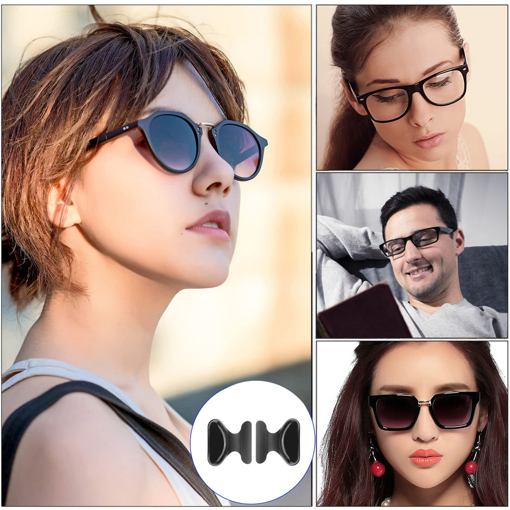 Installing nose pads on eyeglasses