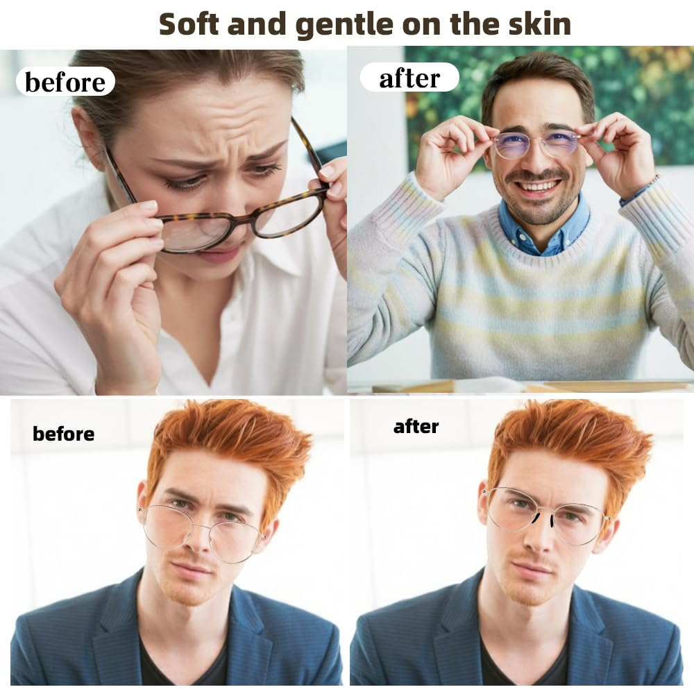 Black nose pads for glasses on frame