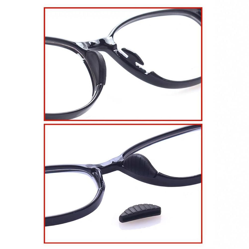 Close-up of black silicone anti-slip nose pad