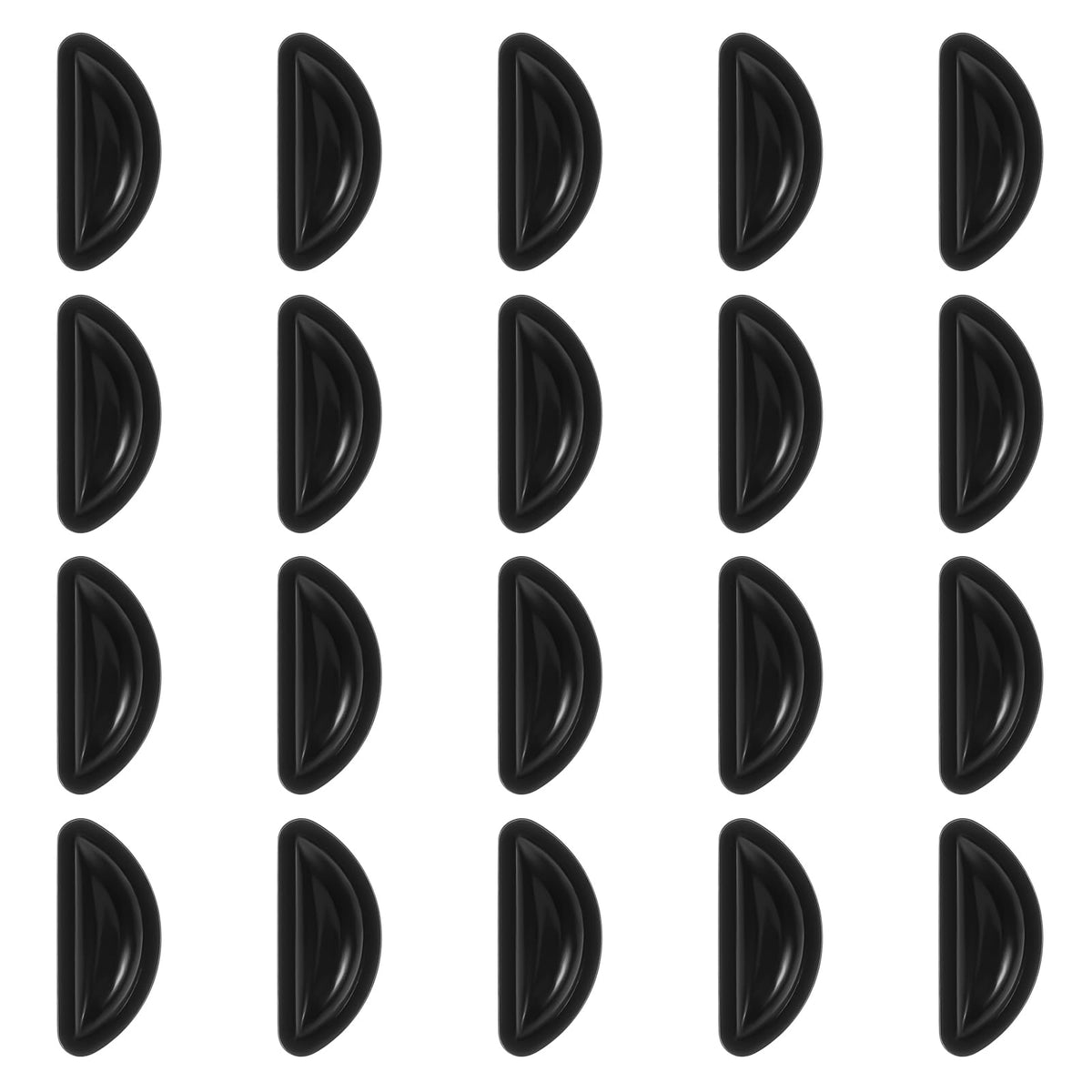 Close-up of black silicone eyeglass nose pads
