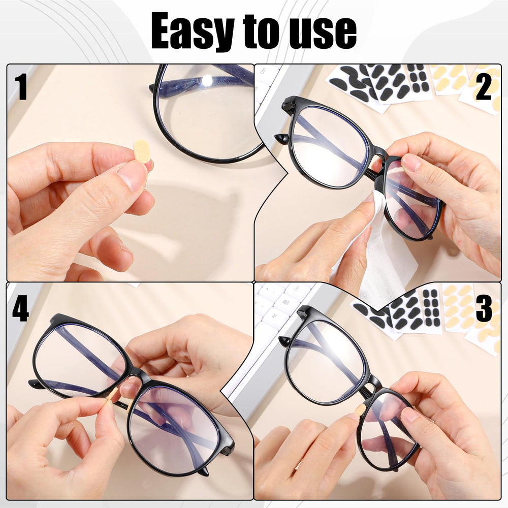Black nose pads pack for eyeglasses