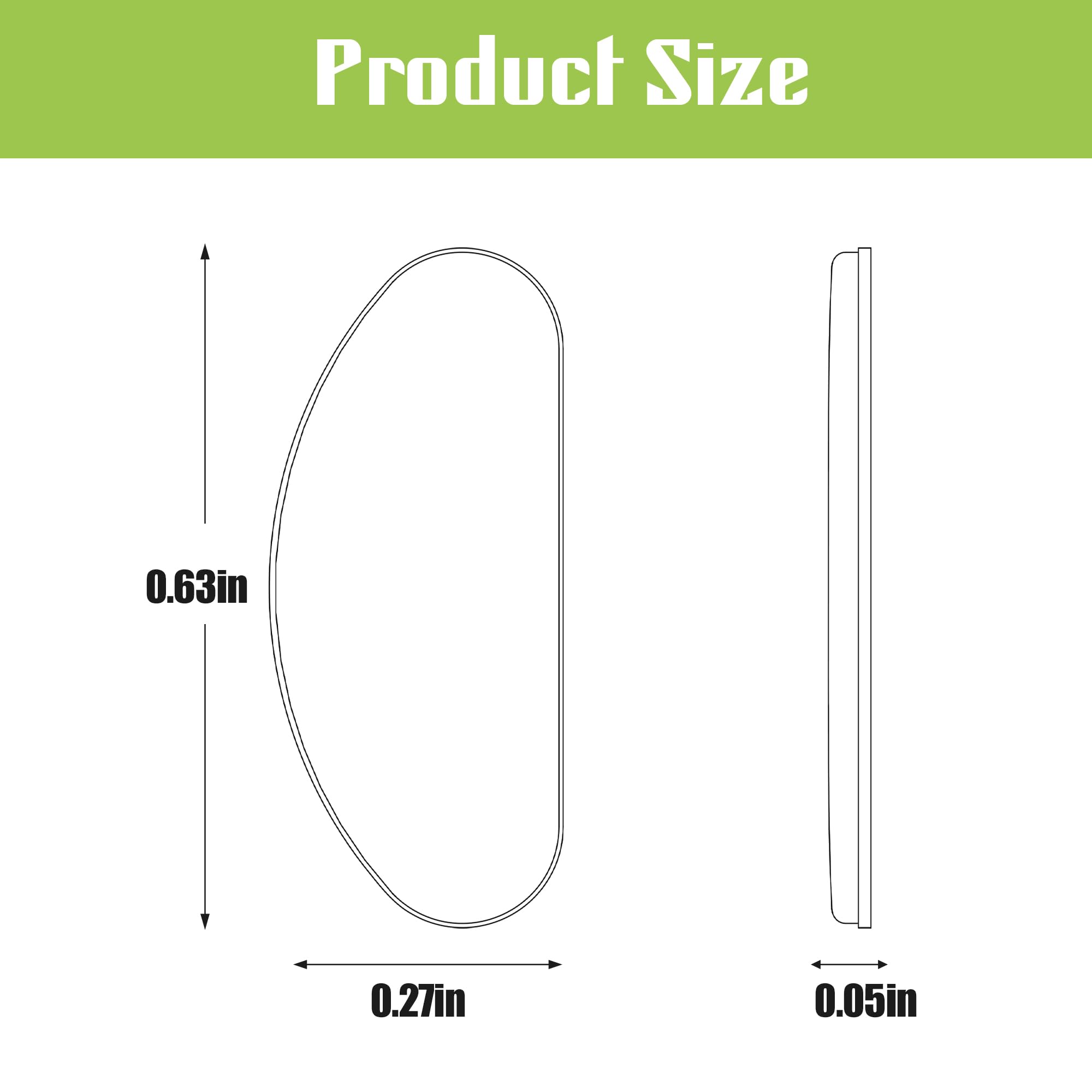 Nose pads showing pressure distribution on the nose bridge