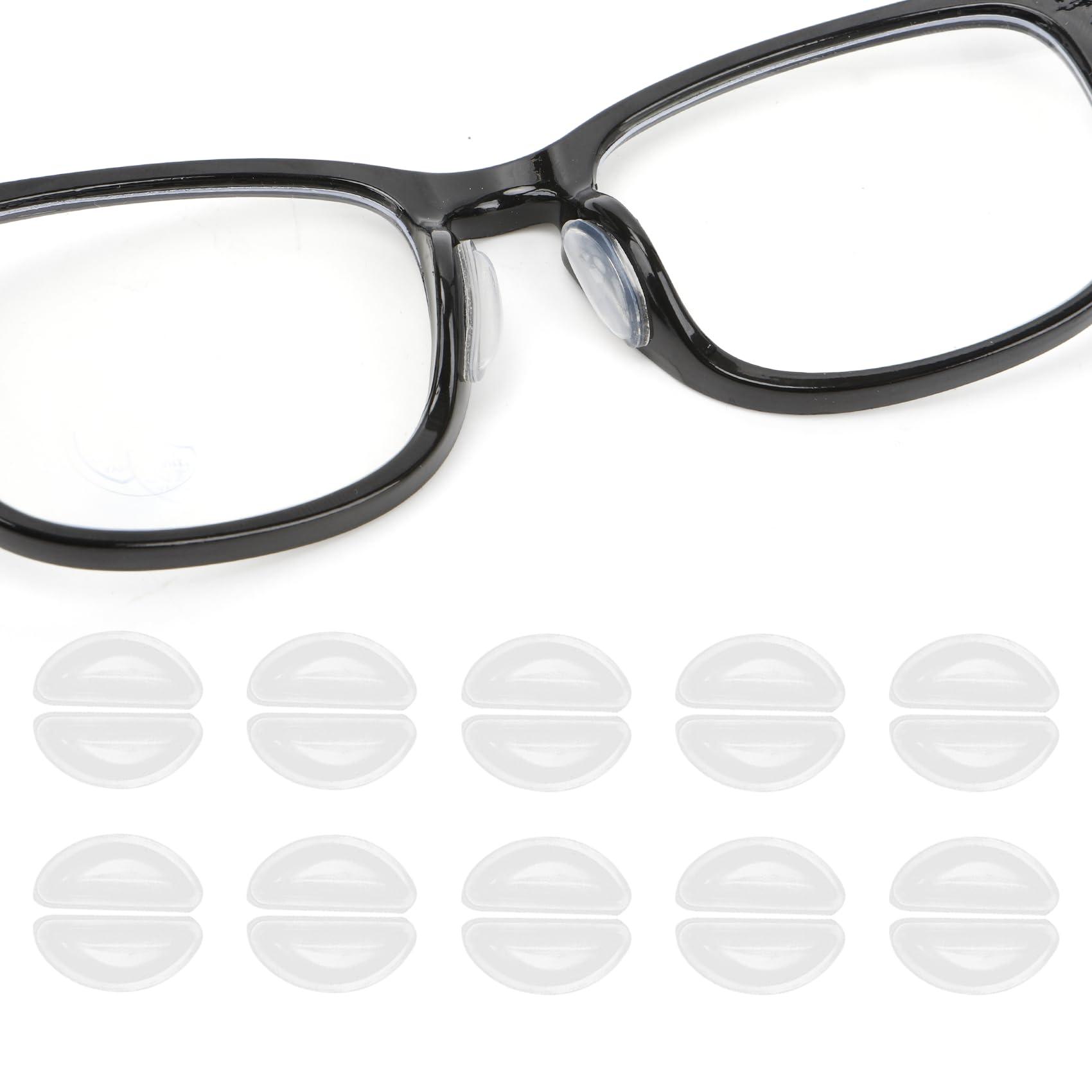 Clear silicone air bag nose pads for eyeglasses
