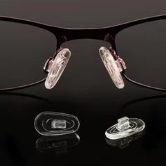 Air chamber cushion nose pads for eyewear - 4 pairs, on-frame