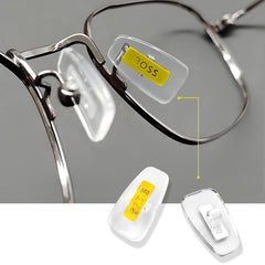 Clear silicone nose pads with gold logo for Hugo Boss eyewear