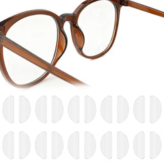 Clear silicone nose pads for glasses – front view