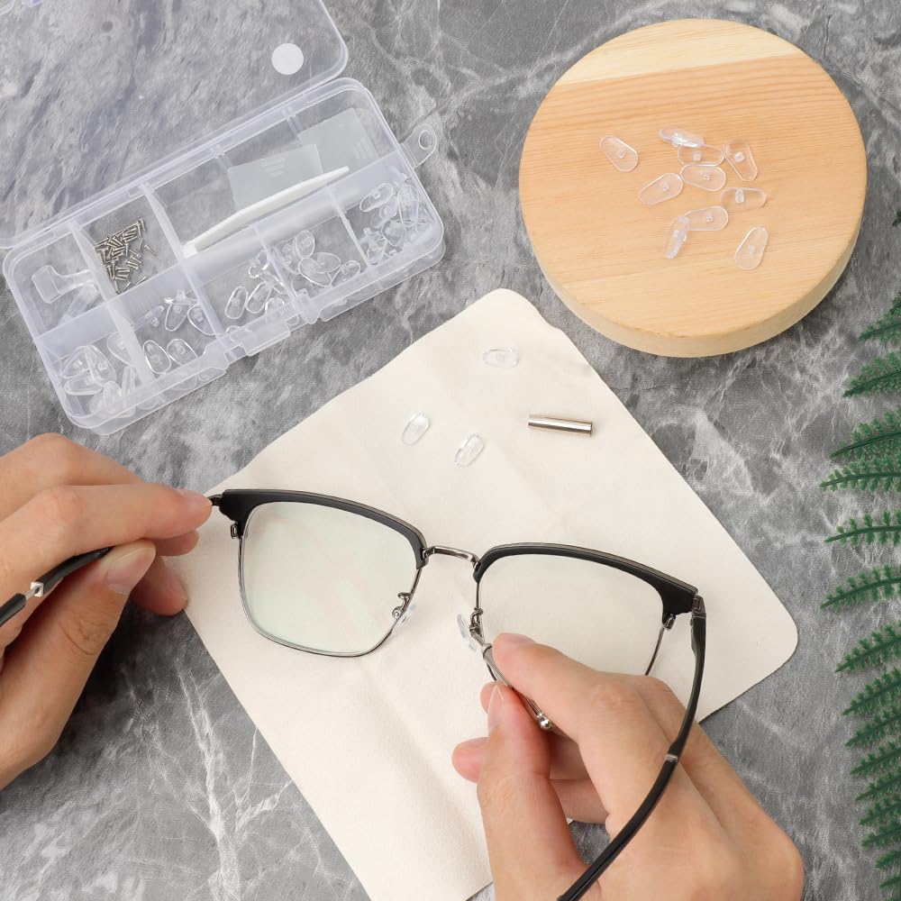 Compatibility with most eyeglasses and sunglasses nose pads