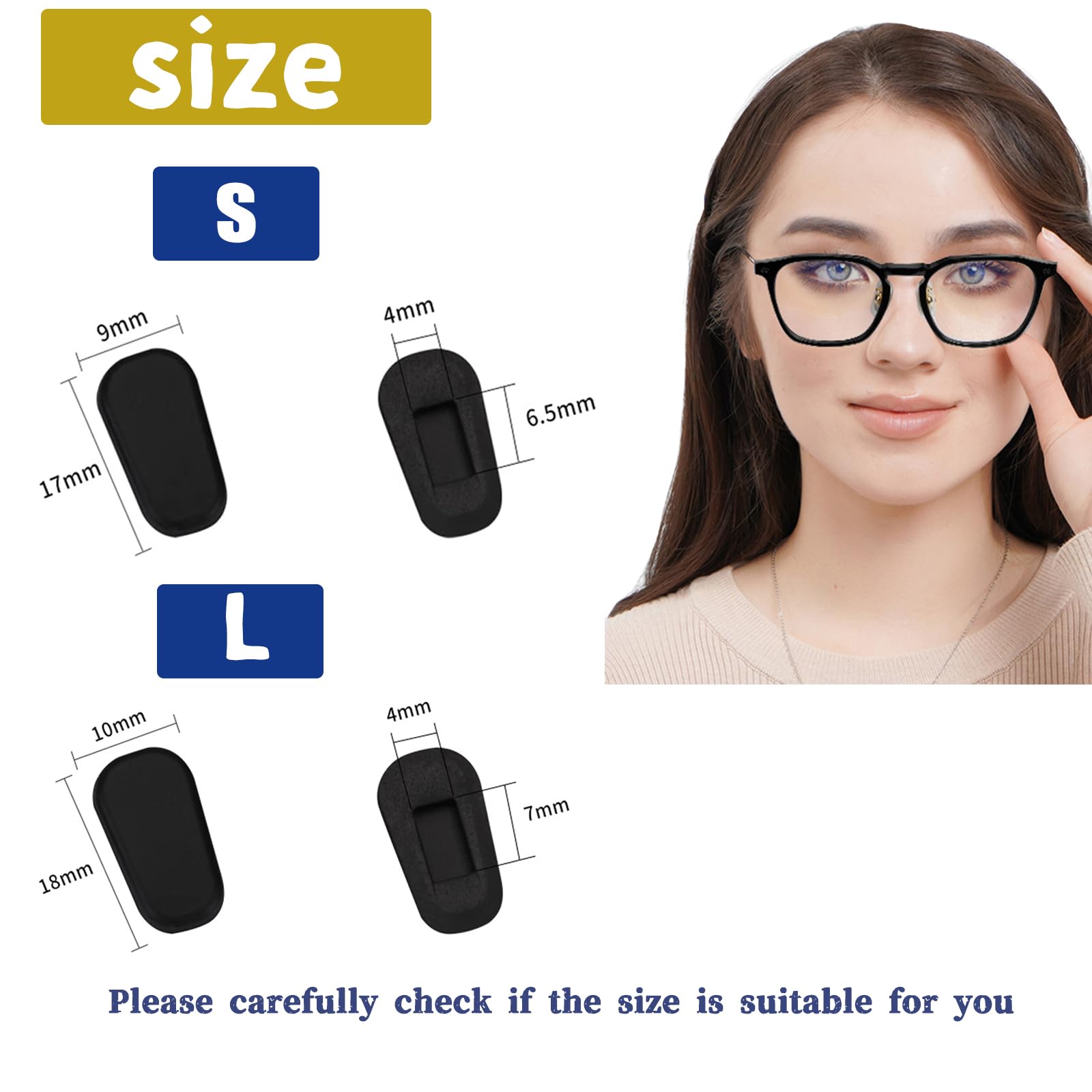 Close-up of soft silicone nose pad cover