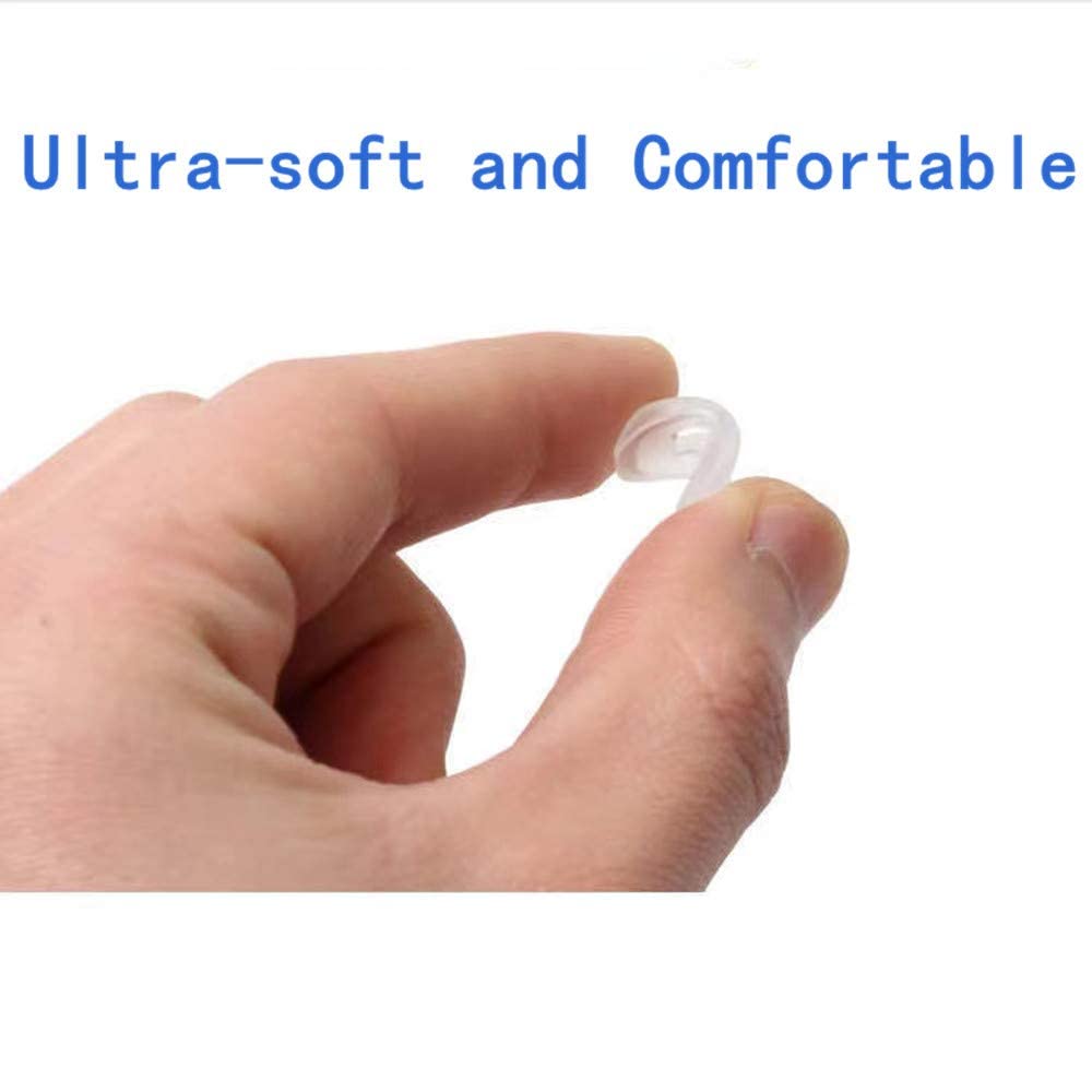 Nose pad hole detail showing shape and size