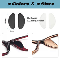 D-shaped ergonomic silicone nose pads for glasses