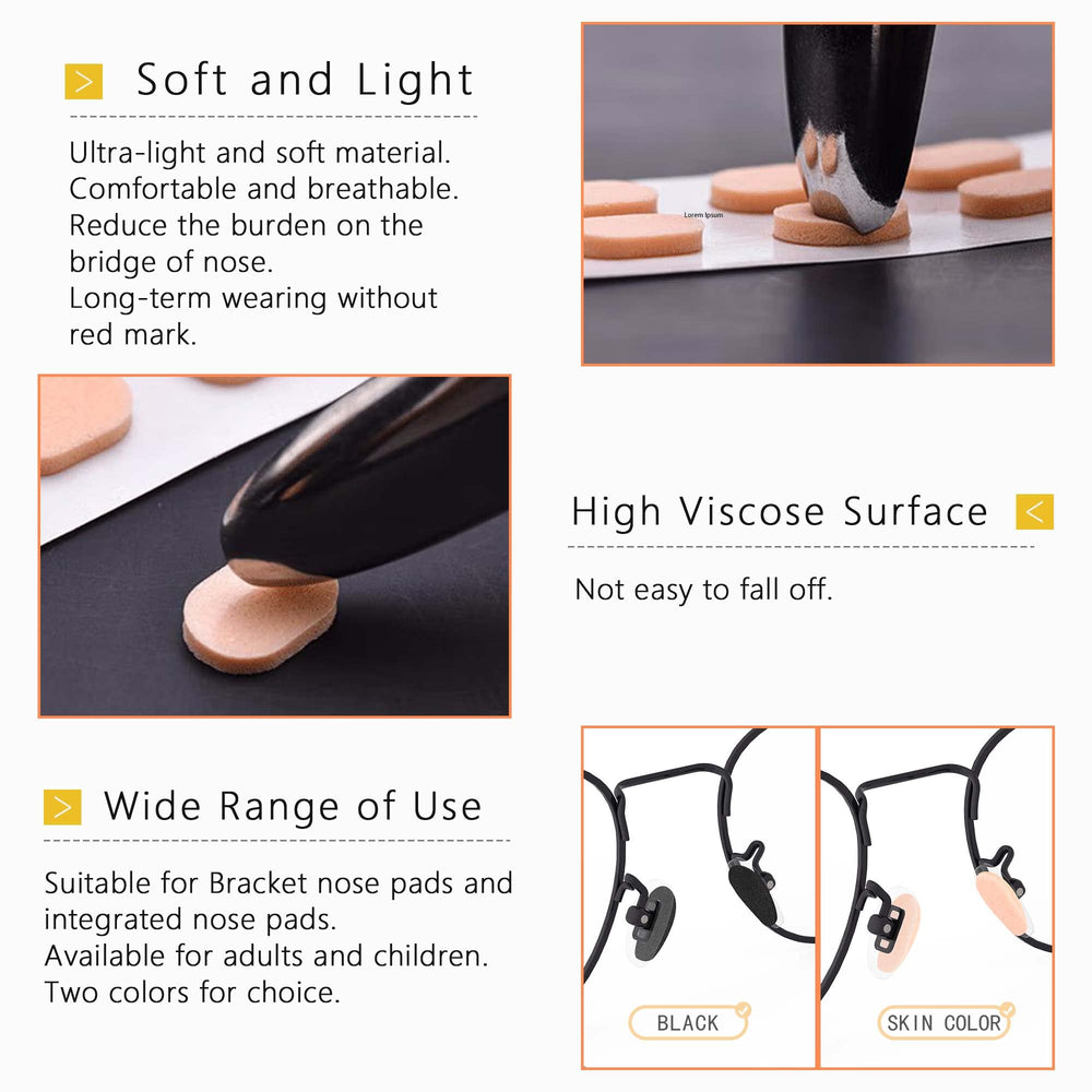 D-shaped nude nose pads, 1.5mm thickness