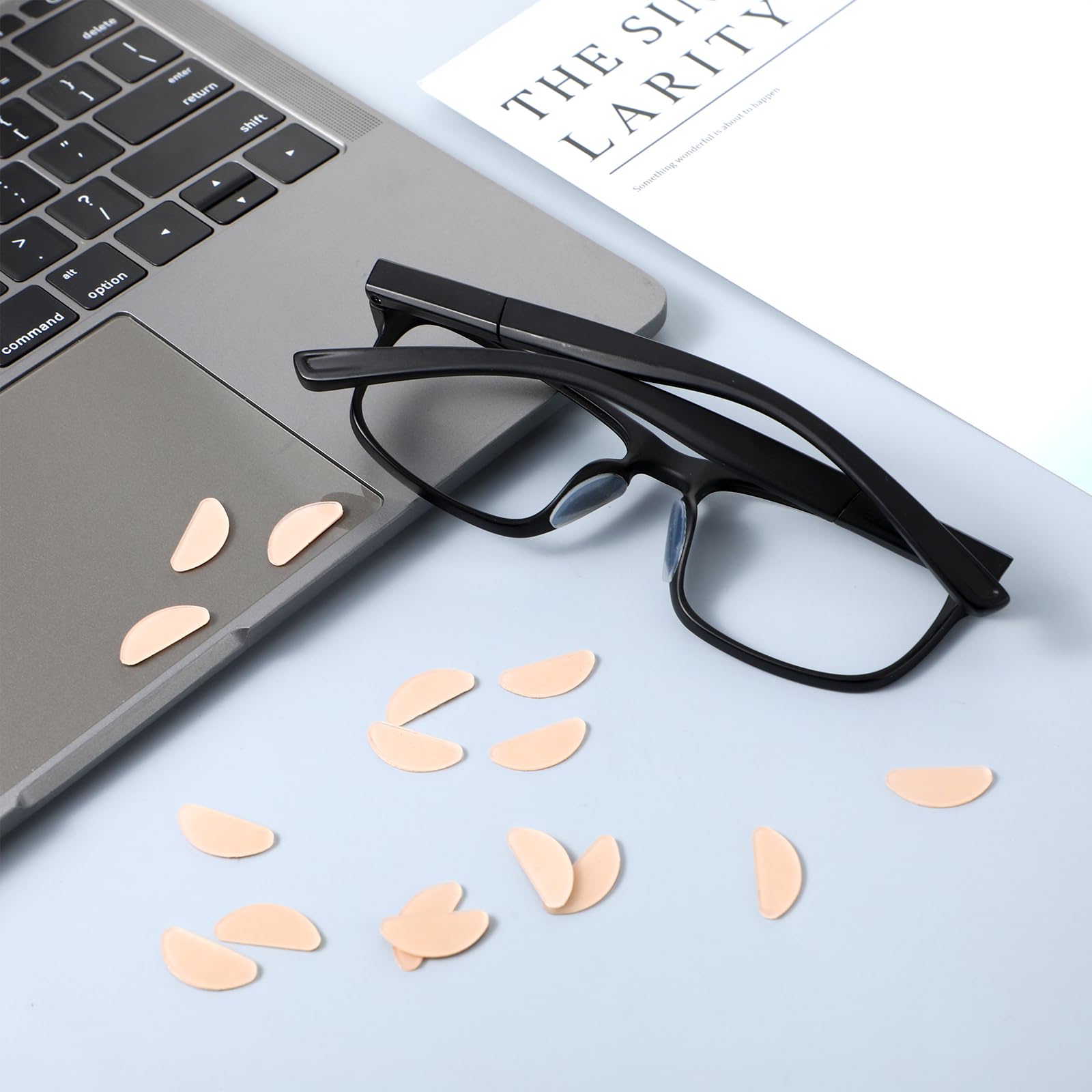 Long-wearing, skin-friendly nose pads for glasses, 1 mm thickness