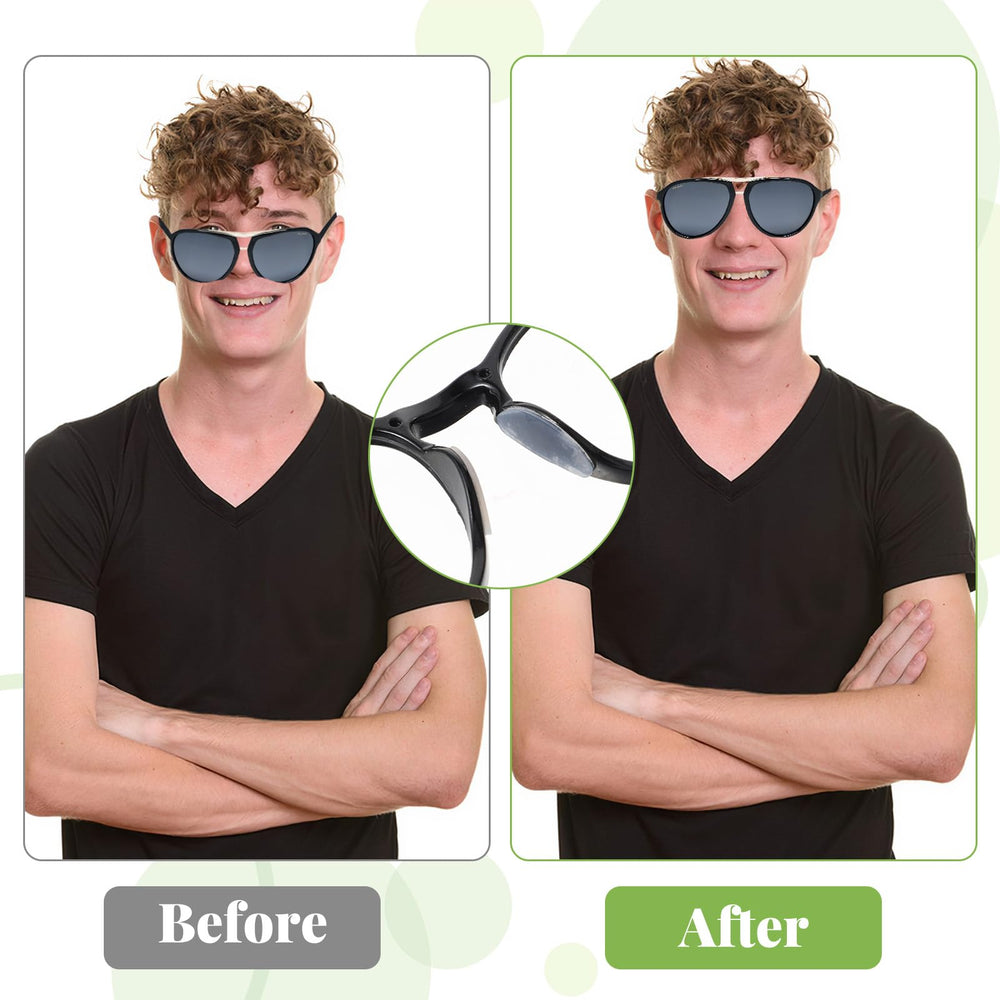 Assorted clear and black silicone nose pads packaging