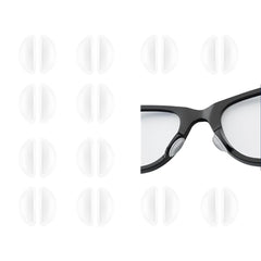 Clear silicone nose pads for eyeglasses - front view
