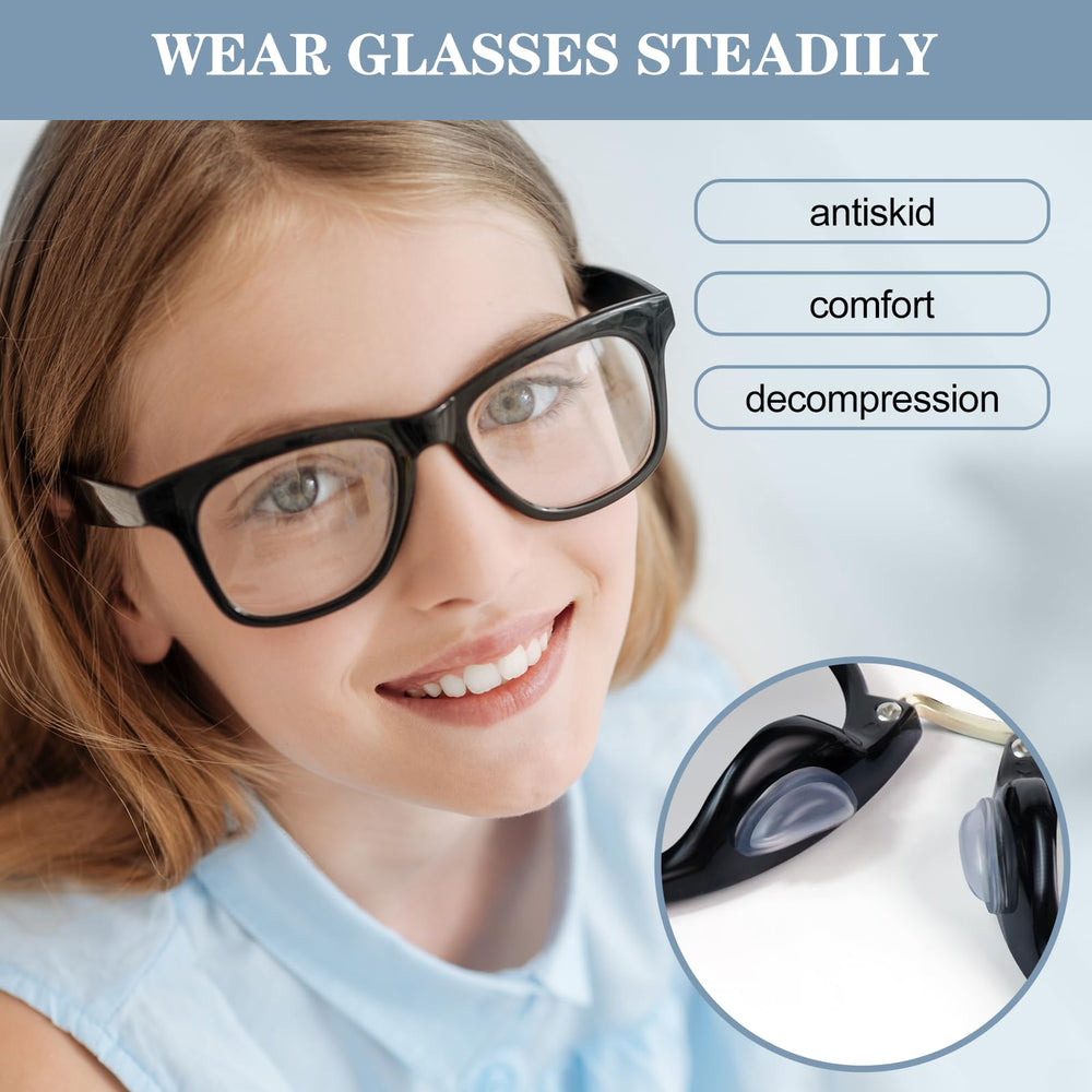 Unopened package of 12 clear silicone nose pads for eyeglasses